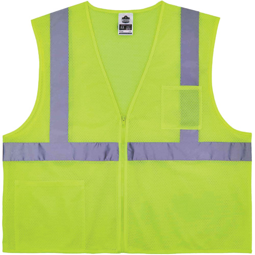 GloWear 8256Z Self-Extinguishing Safety Vest, High Visibility Lime-Yellow, Medium/Small, Polyester Advanced Consulting and Training Ltd.
