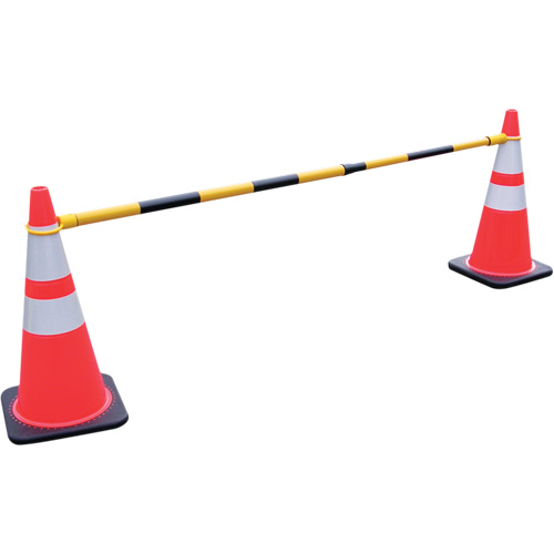 Retractable Cone Bar, 7'2" Extended Length, Black/Yellow Advanced Consulting and Training Ltd.
