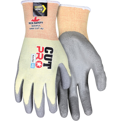 Gants enduits r&eacute;sistant &agrave; la coupe Cut Pro, Taille Moyen, Calibre 15, Rev&ecirc;tement Polyur&eacute;thane, Enveloppe en Kevlar, ASTM ANSI niveau A2 Advanced Consulting and Training Ltd.