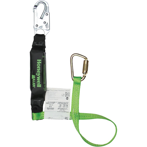 Miller&reg; HP Shock-Absorbing Lanyard, 4', Carabiner Center, Locking Snap Hook Leg Ends, Polyester Advanced Consulting and Training Ltd.