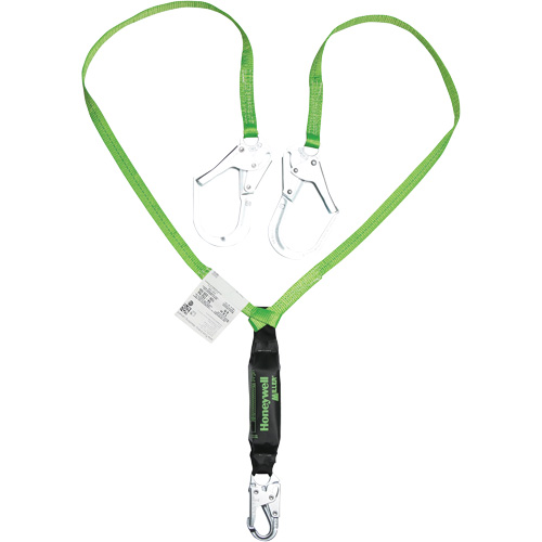 Miller&reg; HP Shock-Absorbing Lanyard, 6', Scaffold Hook Center, Locking Snap Hook Leg Ends, Polyester Advanced Consulting and Training Ltd.