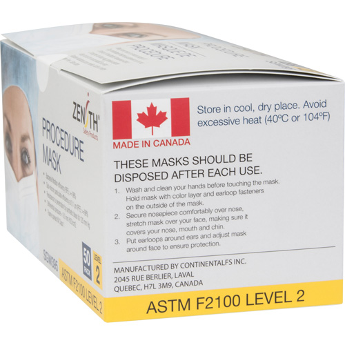 Disposable Procedure Face Masks, ASTM F2100 Level 2, Class 1 Advanced Consulting and Training Ltd.