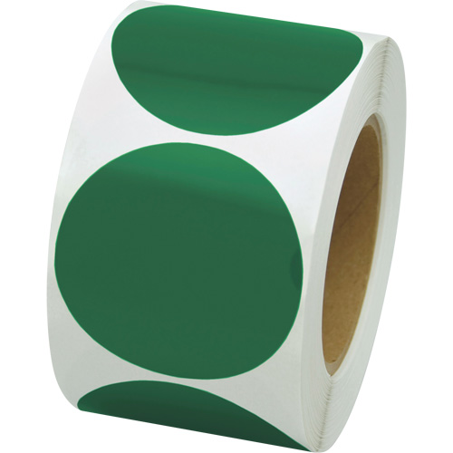 Coloured Marking Dots, Circle, 3" L x 3" W, Green, Vinyl Advanced Consulting and Training Ltd.