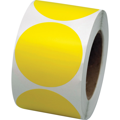 Coloured Marking Dots, Circle, 3" L x 3" W, Yellow, Vinyl Advanced Consulting and Training Ltd.