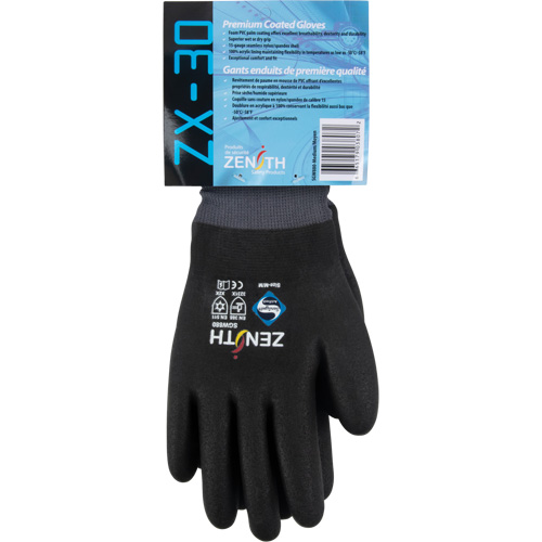 Gants enduits ZX-30° de premi&egrave;re qualit&eacute;, Moyen, R&ecirc;vetement Mousse de PVC, Calibre 15, Enveloppe en Nylon Advanced Consulting and Training Ltd.