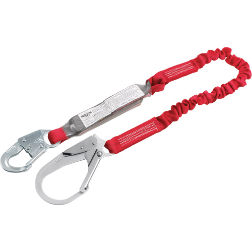 Pro Elastic Shock-Absorbing Lanyard, 6', Rebar Hook Center, Snap Hook Leg Ends, Polyester Advanced Consulting and Training Ltd.