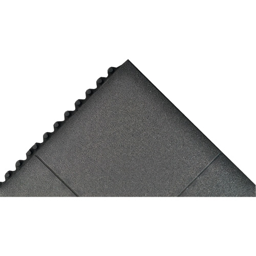 Cushion-Ease&reg; Interlocking Anti-Fatigue Mat, Pebbled, 3' x 3' x 3/4", Black, Natural Rubber Advanced Consulting and Training Ltd.