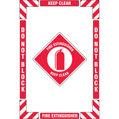 Trousse de marquage du sol ?Fire Extinguisher? (extincteur), Adh&eacute;sif, Anglais avec pictogramme Advanced Consulting and Training Ltd.