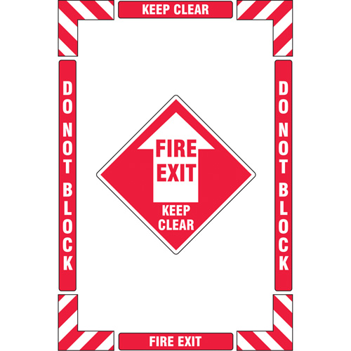 Trousse de marquage du sol ?Fire Exit? (sortie de secours), Adh&eacute;sif, Anglais avec pictogramme Advanced Consulting and Training Ltd.