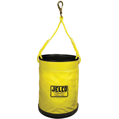 Vinyl Coated Collapsible Bucket, 11" L x 11" W x 16" H, Nylon, Black/Yellow Advanced Consulting and Training Ltd.