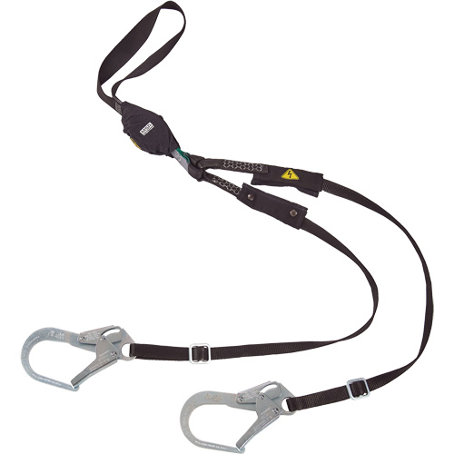 V-Series Utility Energy Absorbing Lanyard, 6', Rebar Hook Center, Snap Hook Leg Ends, Nylon Advanced Consulting and Training Ltd.