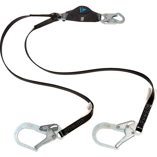 Anti-Corrosion Energy Absorbing Lanyard, 6', Rebar Hook Center, Snap Hook Leg Ends, Polyester Advanced Consulting and Training Ltd.
