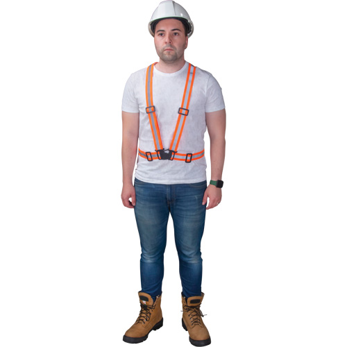 Harnais pour la circulation, Orange haute visibilit&eacute;, Couleur r&eacute;fl&eacute;chissante Argent, Moyen Advanced Consulting and Training Ltd.