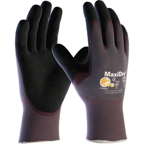 ATG MaxiDry&reg; Ultra Lightweight Seamless Gloves, Large, Nitrile Coating, 15 Gauge, Nylon/Elastane Shell Advanced Consulting and Training Ltd.