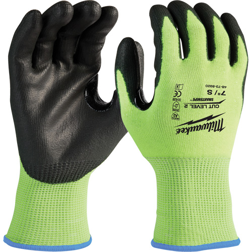 High-Visibility Cut-Resistant Gloves, Size Small, 15 Gauge, Nitrile/Polyurethane Coated, Polyethylene Shell, ANSI/ISEA 105 Level 2 Advanced Consulting and Training Ltd.