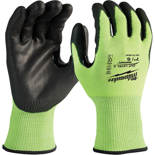 High-Visibility Cut-Resistant Gloves, Size Small, 15 Gauge, Nitrile/Polyurethane Coated, Polyethylene Shell, ANSI/ISEA 105 Level 3 Advanced Consulting and Training Ltd.