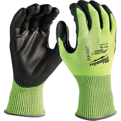 High-Visibility Cut-Resistant Gloves, Size Small, 13 Gauge, Nitrile/Polyurethane Coated, Polyethylene Shell, ANSI/ISEA 105 Level 4 Advanced Consulting and Training Ltd.