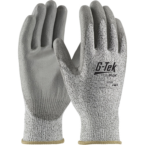 G-Tek&reg; PolyKor&reg; Cut-Resistant Glove, Size X-Small, 13 Gauge, Polyurethane Coated, Engineered Yarn Shell, ANSI/ISEA 105 Level 3 Advanced Consulting and Training Ltd.