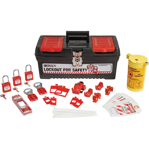 Electrical Lockout Tagout Kit with Nylon Safety Lockout Padlocks in Toolbox, Electrical Kit, 33 Components Advanced Consulting and Training Ltd.