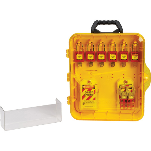 Lockout Station with Keyed Alike Nylon Safety Lockout Padlocks, Plastic Padlocks, 6 Padlock Capacity, Padlocks Included Advanced Consulting and Training Ltd.