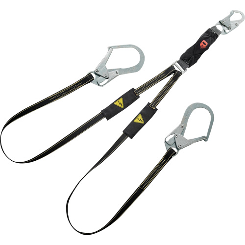 V-Series Welding Energy Absorbing Lanyard, 6', Rebar Hook Center, Snap Hook Leg Ends, Kevlar&reg;/Metal/Nylon Advanced Consulting and Training Ltd.