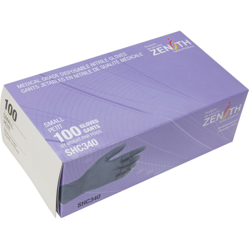 Medical Grade Disposable Gloves, Small, Nitrile, 6-mil, Powder-Free, Black, Class 2 Advanced Consulting and Training Ltd.