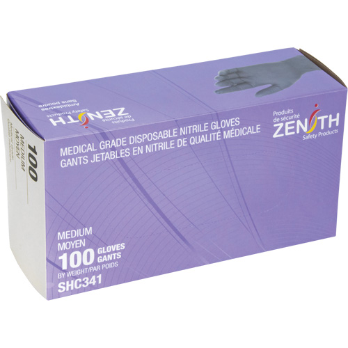 Gants jetables de calibre m&eacute;dical, Moyen, Nitrile, 6 mils, Sans poudre, Noir, Classe 2 Advanced Consulting and Training Ltd.