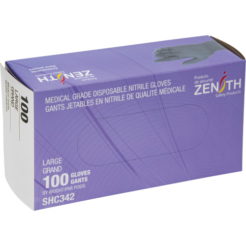 Medical Grade Disposable Gloves, Large, Nitrile, 6-mil, Powder-Free, Black, Class 2 Advanced Consulting and Training Ltd.