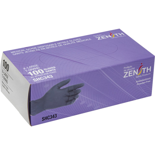 Medical Grade Disposable Gloves, X-Large, Nitrile, 6-mil, Powder-Free, Black, Class 2 Advanced Consulting and Training Ltd.