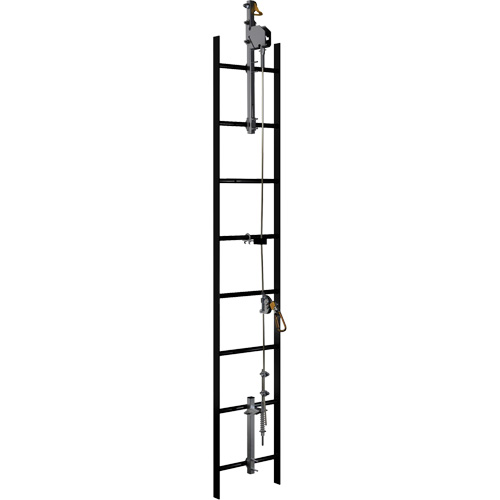 Syst&egrave;me de s&eacute;curit&eacute; verticale &agrave; c&acirc;ble Lad-Saf, Acier inoxydable Advanced Consulting and Training Ltd.
