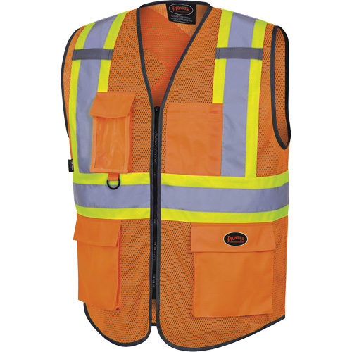 6960 Veste de s&eacute;curit&eacute; &agrave; maille en avant, Orange haute visibilit&eacute;, Moyen, Polyester Advanced Consulting and Training Ltd.