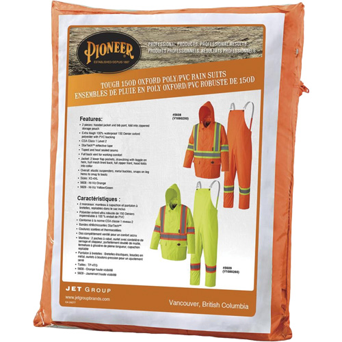 5608 Combinaison de pluie imperm&eacute;able 210D, Polyester/PVC, Petit, Orange haute visibilit&eacute; Advanced Consulting and Training Ltd.