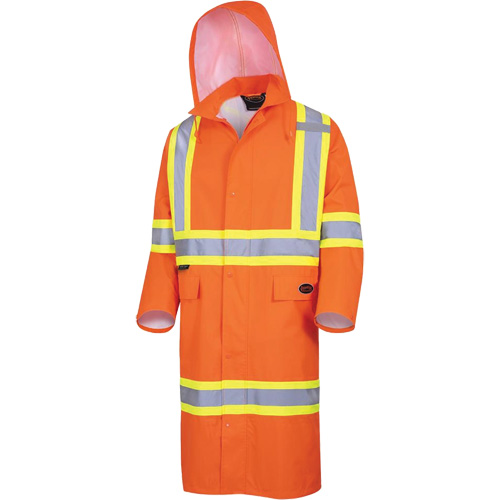 5630 The Rock 300D Waterproof Long Coat, Polyester, Small, High Visibility Orange Advanced Consulting and Training Ltd.