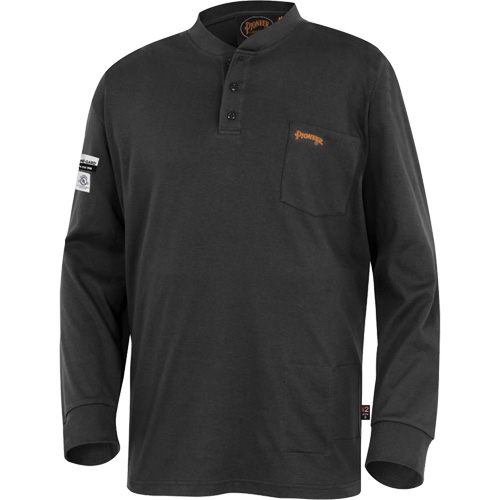 332 Chandail Henley en tricot interlock ignifuge, Petit, Noir Advanced Consulting and Training Ltd.