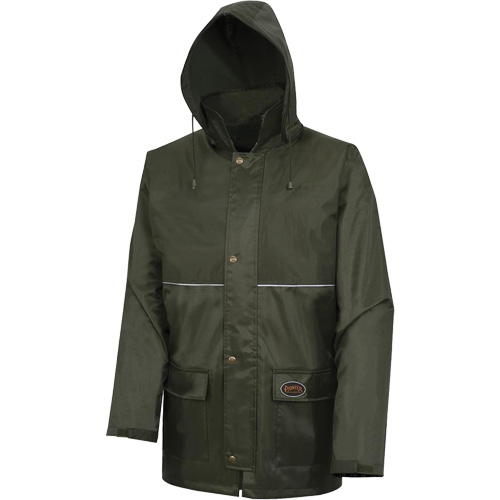 D8120J Nailhead Ripstop Tree Planter Hooded Jacket, Polyester/PVC, X-Small, Green Advanced Consulting and Training Ltd.