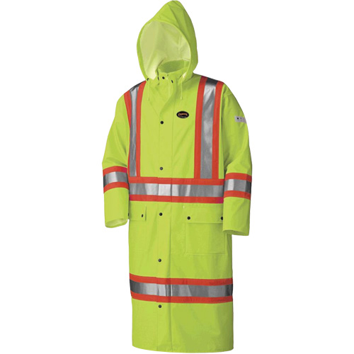 5897 Flame Resistant Waterproof Long Coat, Large, High Visibility Lime-Yellow Advanced Consulting and Training Ltd.