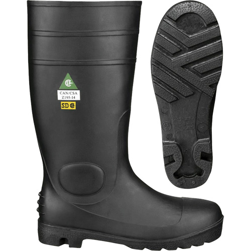 1022 Bottes de s&eacute;curit&eacute;, PVC, Embout Acier, Pointure 10, Semelle R&eacute;sistant aux perforations Advanced Consulting and Training Ltd.