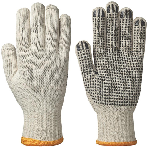 501 Knitted Dotted-Palm Gloves, Poly/Cotton, Large Advanced Consulting and Training Ltd.