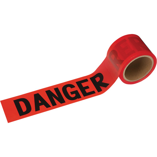 388 Danger Tape, Bilingual, 3" W x 200' L, 1.5 mils, Black on Red Advanced Consulting and Training Ltd.