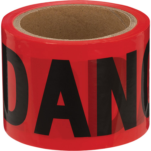 388 Danger Tape, Bilingual, 3" W x 200' L, 1.5 mils, Black on Red Advanced Consulting and Training Ltd.