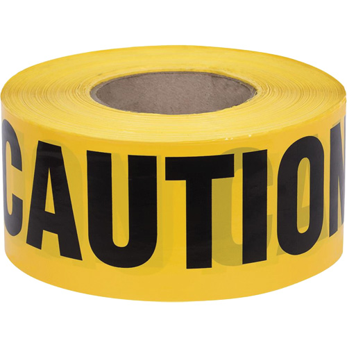 387 Caution Tape, English, 3" W x 1000' L, 1.5 mils, Black on Yellow Advanced Consulting and Training Ltd.