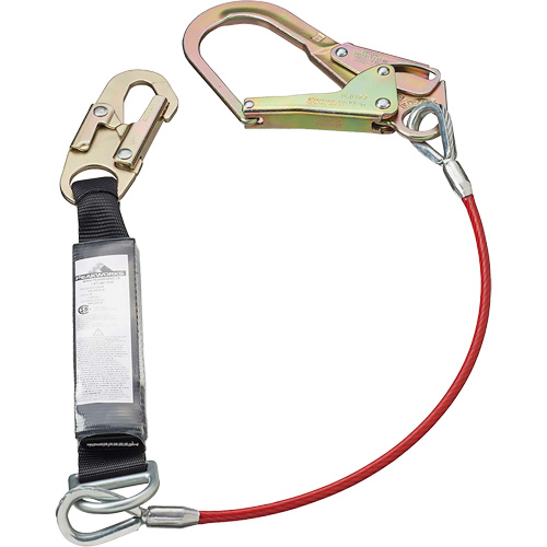 SA-5502-4 Shock Absorbing Lanyard, 4', Rebar Hook Center, Snap Hook Leg Ends, Polyester Advanced Consulting and Training Ltd.
