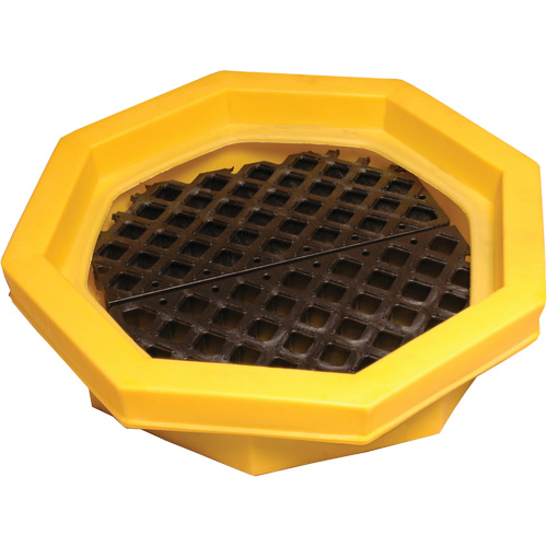 Ultra-Drum Tray avec grille, 32" lo x 32" la x 8,1" h, Cap. de d&eacute;versement 21,1 gal. US Advanced Consulting and Training Ltd.