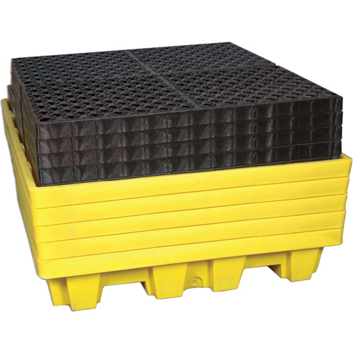 Ultra-Spill Pallet emboitable, 4 barils, Capacit&eacute; de d&eacute;versement 66 gal. US, 51" x 51" x 10" Advanced Consulting and Training Ltd.