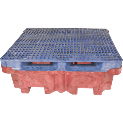 4-Drum Ultra-Spill King&reg; Flat Deck Spill Pallet, 85 US gal. Spill Capacity, 51" x 51" x 17.5" Advanced Consulting and Training Ltd.