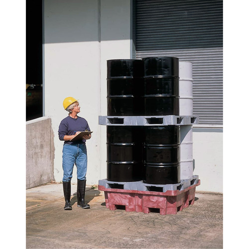 4-Drum Ultra-Spill King&reg; Flat Deck Spill Pallet, 85 US gal. Spill Capacity, 51" x 51" x 17.5" Advanced Consulting and Training Ltd.