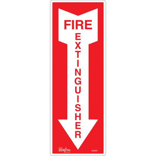 "Fire Extinguisher" Sign, 5" x 14", Vinyl, English with Pictogram Advanced Consulting and Training Ltd.