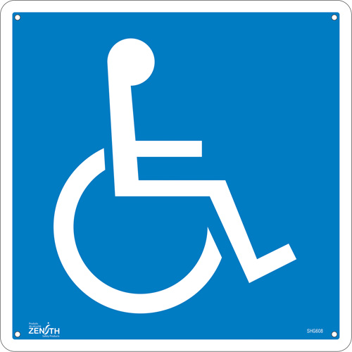 Handicap CSA Standard Safety Sign, 12" x 12", Aluminum, Pictogram Advanced Consulting and Training Ltd.