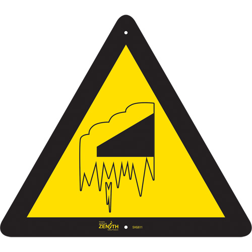 Enseigne de s&eacute;curit&eacute; conforme &agrave; la CSA -Falling Snow/Ice, 12" x 12", Aluminium, Pictogramme Advanced Consulting and Training Ltd.
