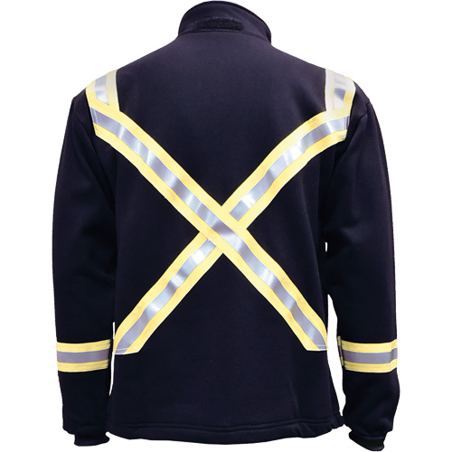 Veste FR ray&eacute;e en molleton &agrave; fermeture &agrave; glissi&egrave;re compl&egrave;te, 3T-Grand (grande taille), Bleu marin Advanced Consulting and Training Ltd.